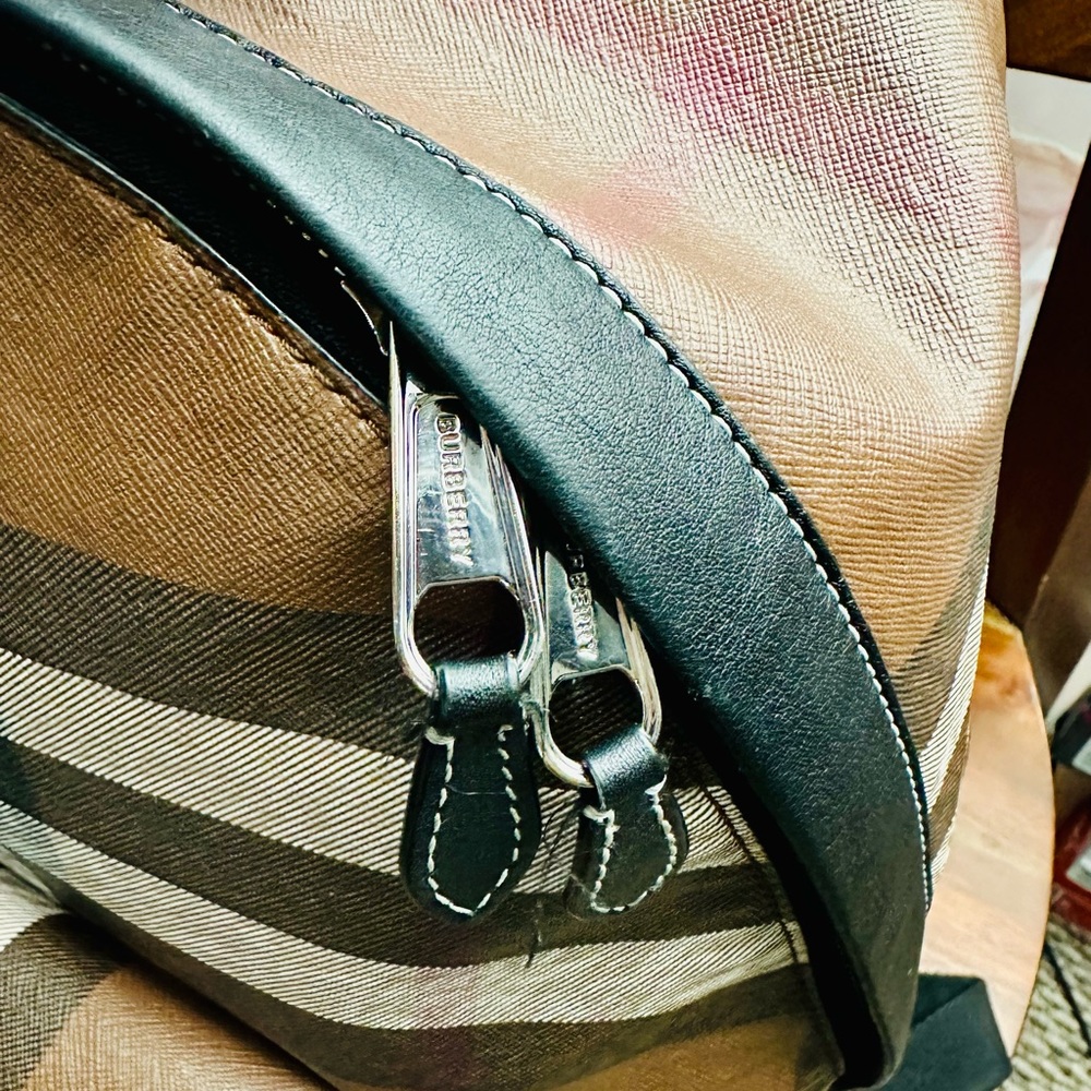 Burberry Brown Checkered Backpack - image 13